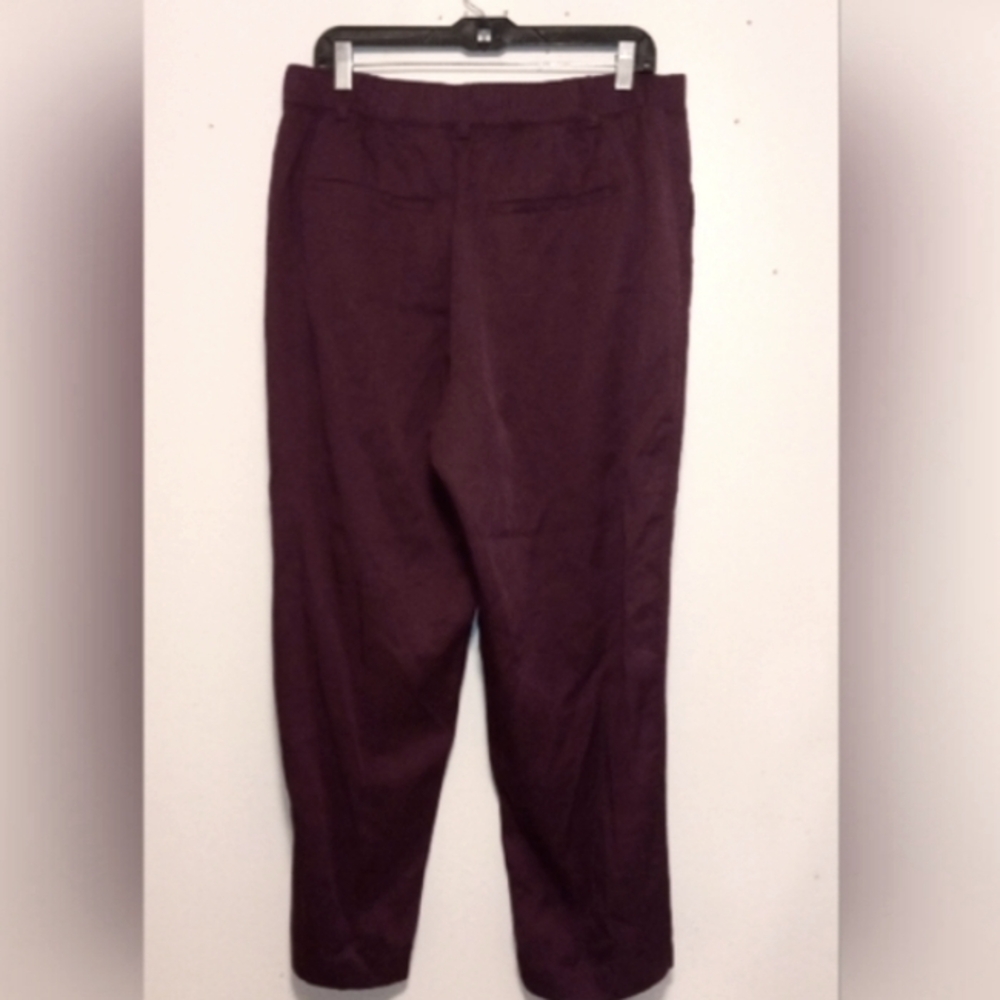 LOFT Deep Burgundy Women's Trousers - Picture 3 of 6